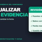 Calendario de actualización y verificación de fuentes con fecha de publicación y última modificación